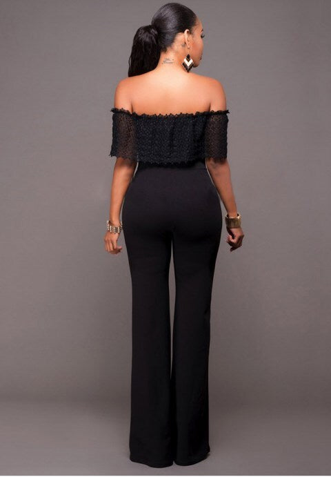 Eyelet Top Strapless Jumpsuit