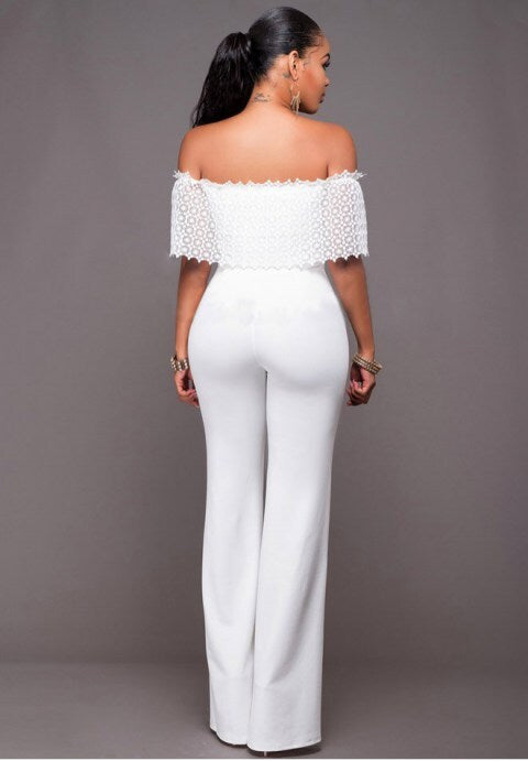 Eyelet Top Strapless Jumpsuit