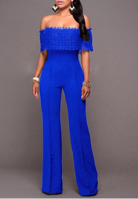 Eyelet Top Strapless Jumpsuit