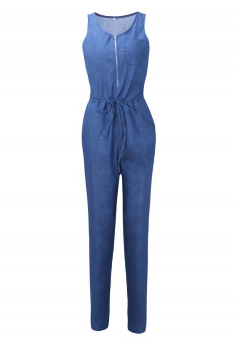 Blue Denim Jumpsuit