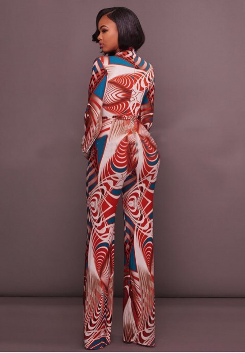 Abstract Print Jumpsuit