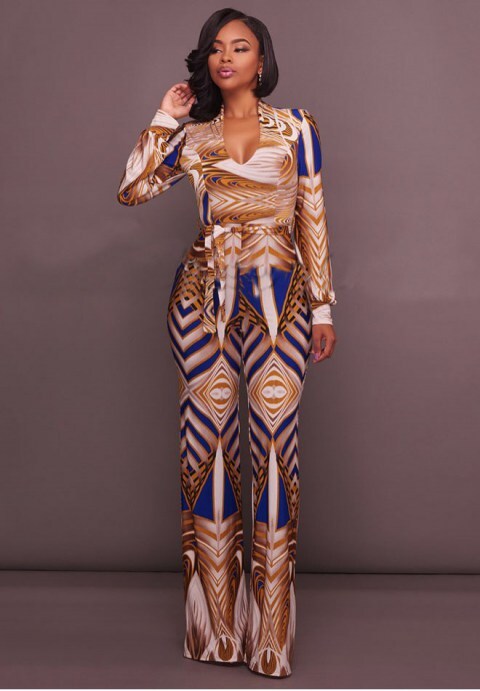 Abstract Print Jumpsuit