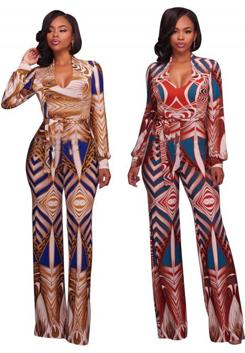 Abstract Print Jumpsuit