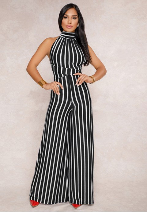 Halter Neck Backless Jumpsuits