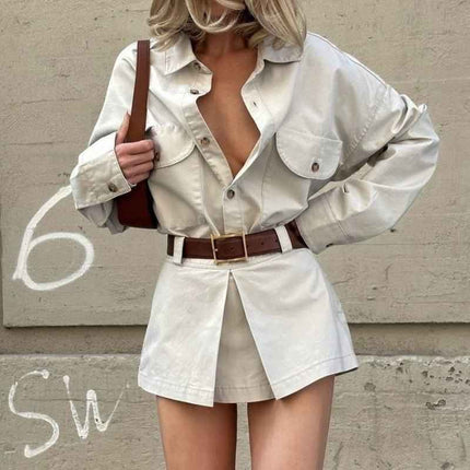 European Fashion Long Sleeve: Shirt With Pockets