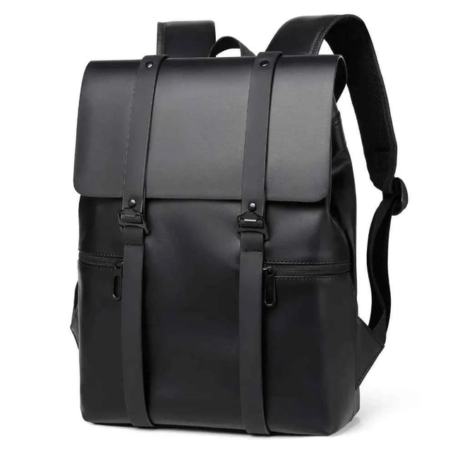 Leather Adjustable Strap Backpack Bag Black One Size