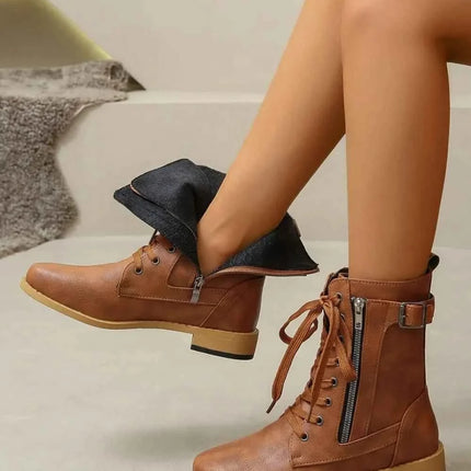 Boot Lover Leather : Lace-Up Boots, , ["H@Y@H@E","Ship From Overseas"], ꫀꪶꫀᧁꪖꪀᥴꫀ꠸ᠻꪗ..