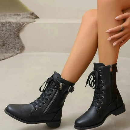 Boot Lover Leather : Lace-Up Boots, , ["H@Y@H@E","Ship From Overseas"], ꫀꪶꫀᧁꪖꪀᥴꫀ꠸ᠻꪗ..