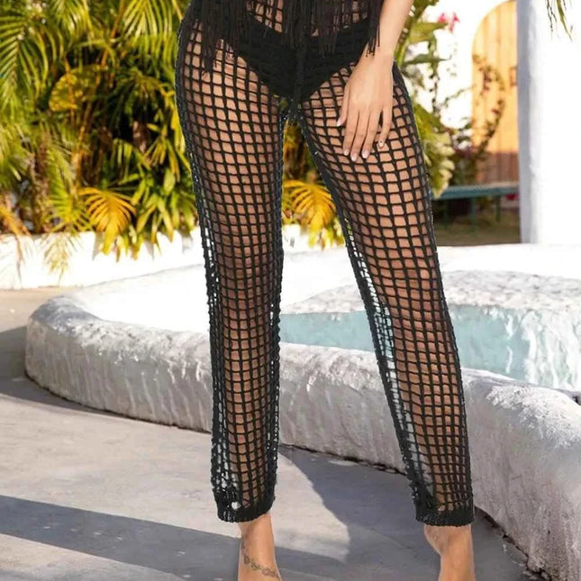 Stylish Cutout High Waist : Swim Pants Black