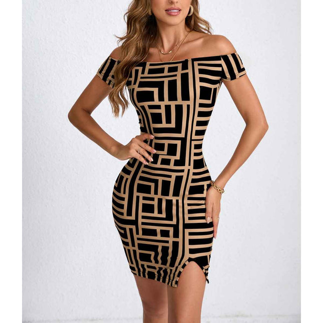 Stunning European : One-Shoulder Bodycon Dress