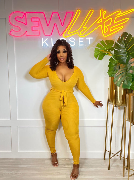 Ribbed Knit Jumpsuit