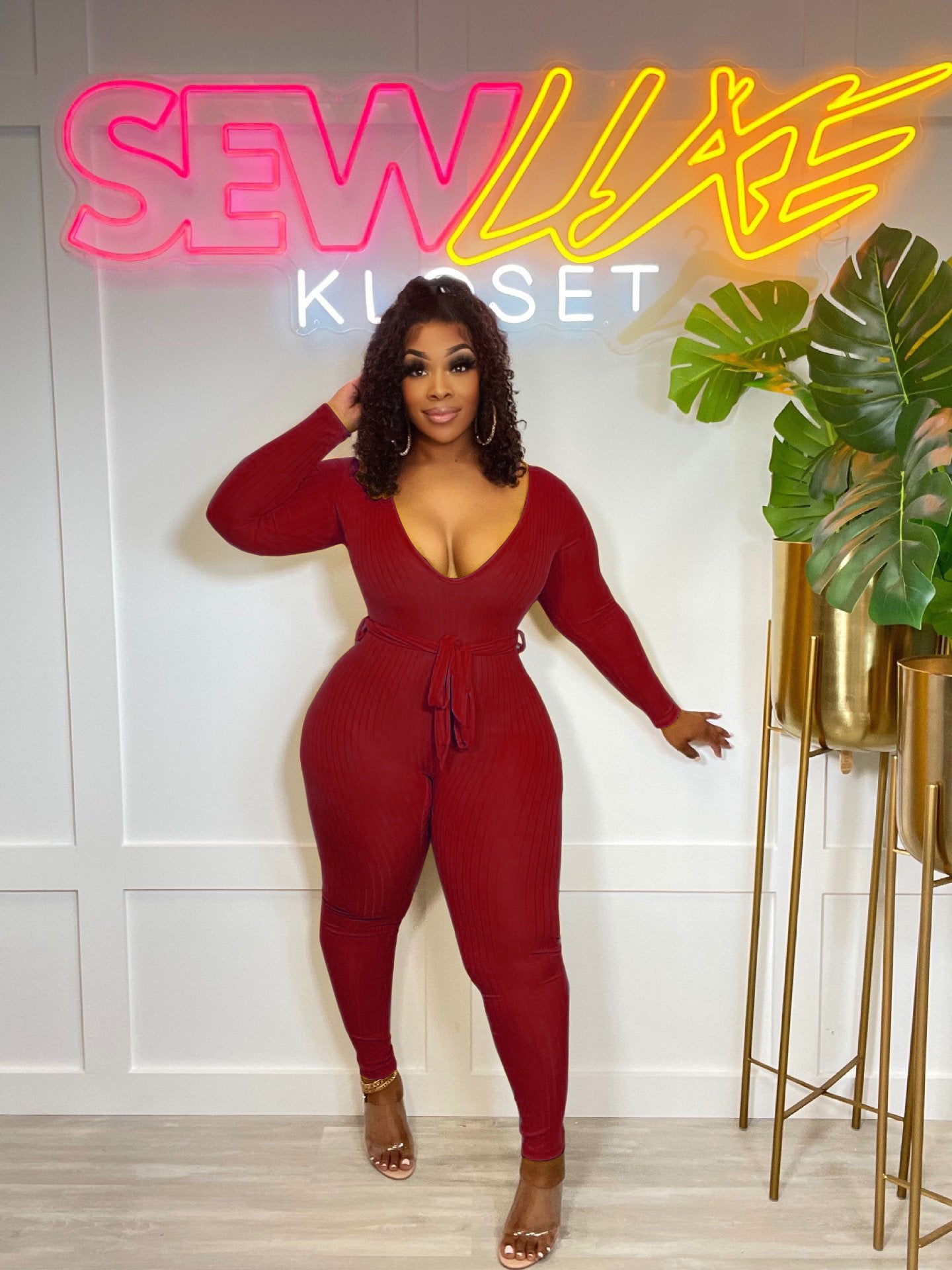 Ribbed Knit Jumpsuit