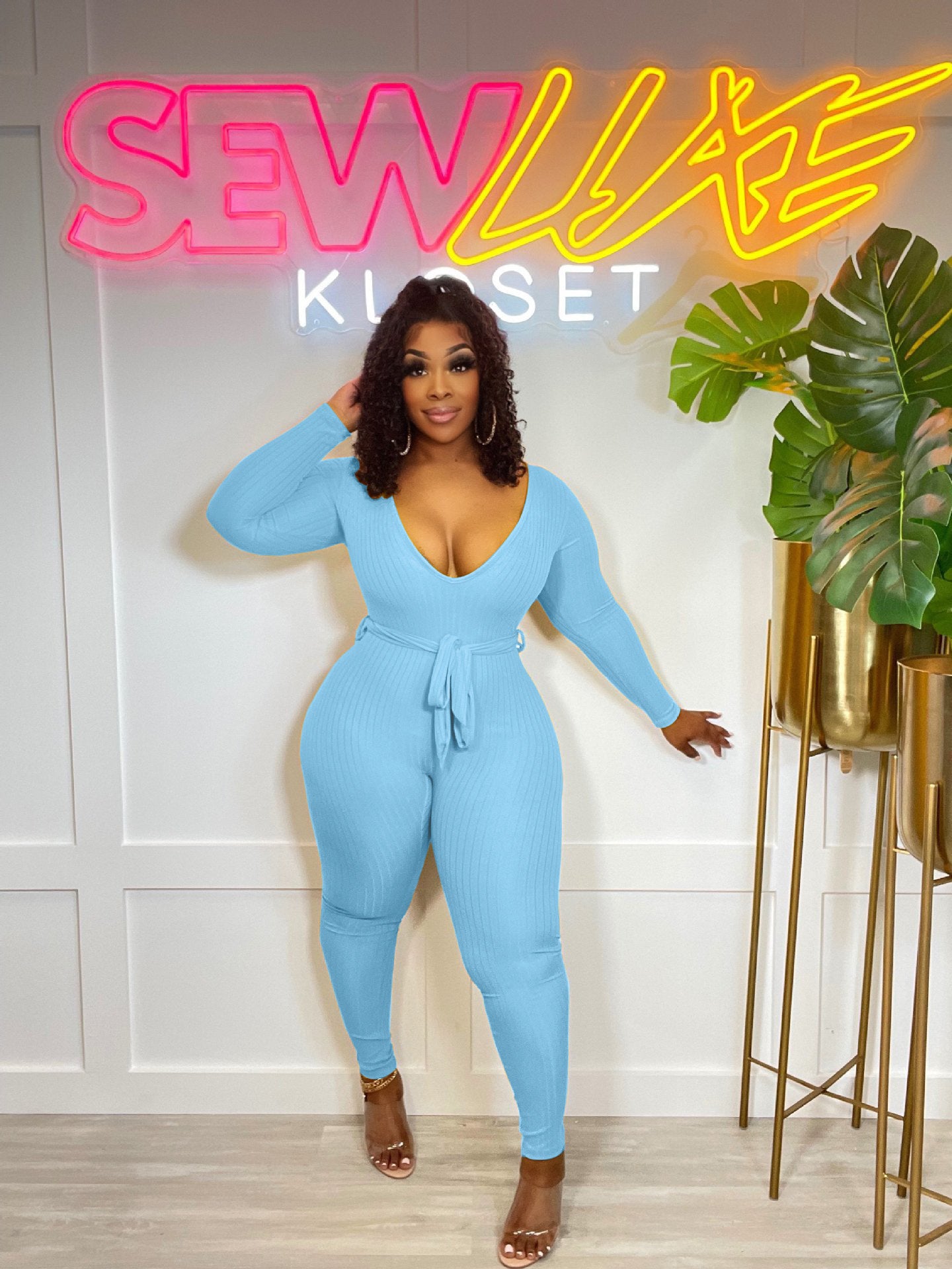 Ribbed Knit Jumpsuit