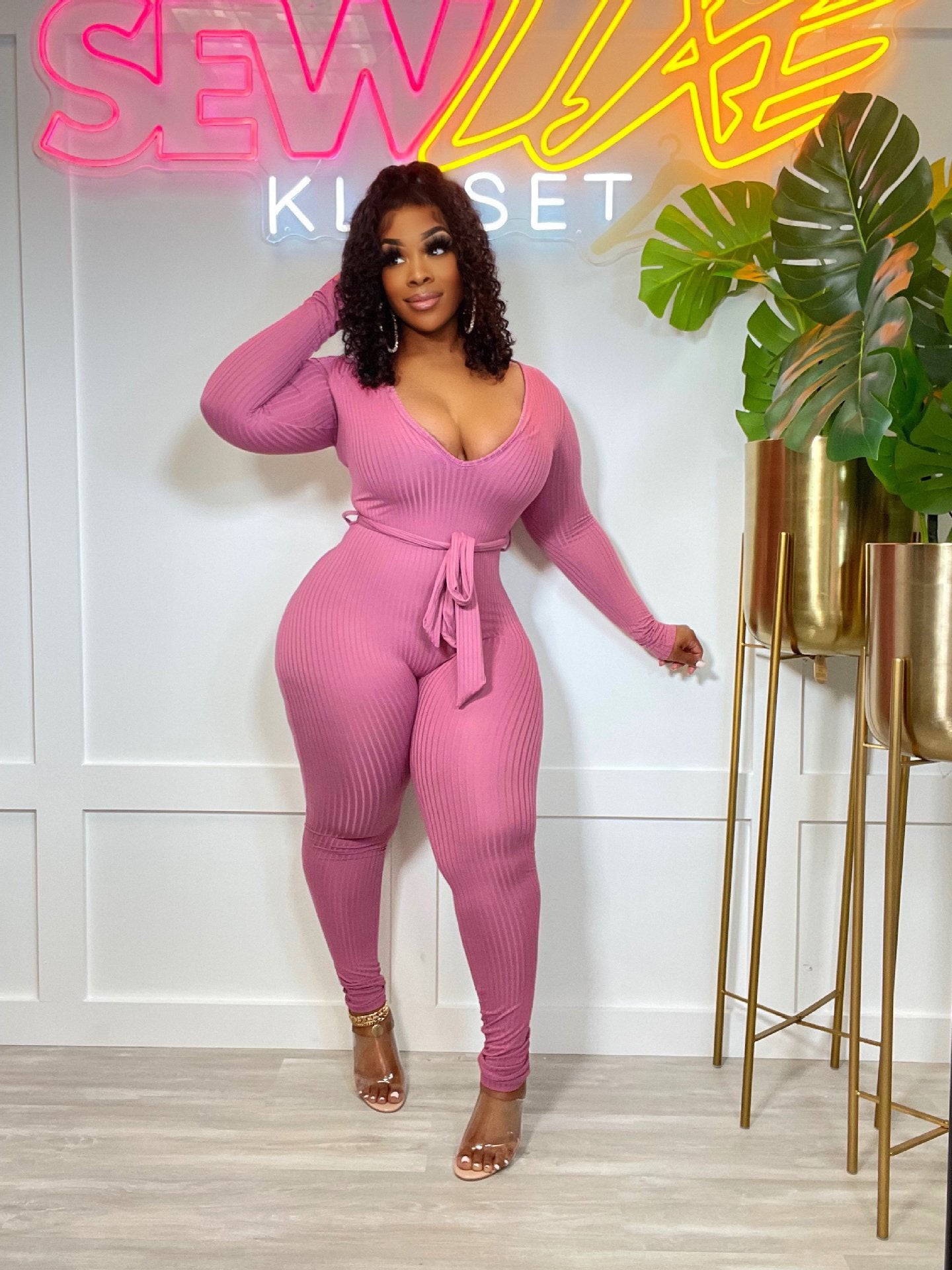 Ribbed Knit Jumpsuit