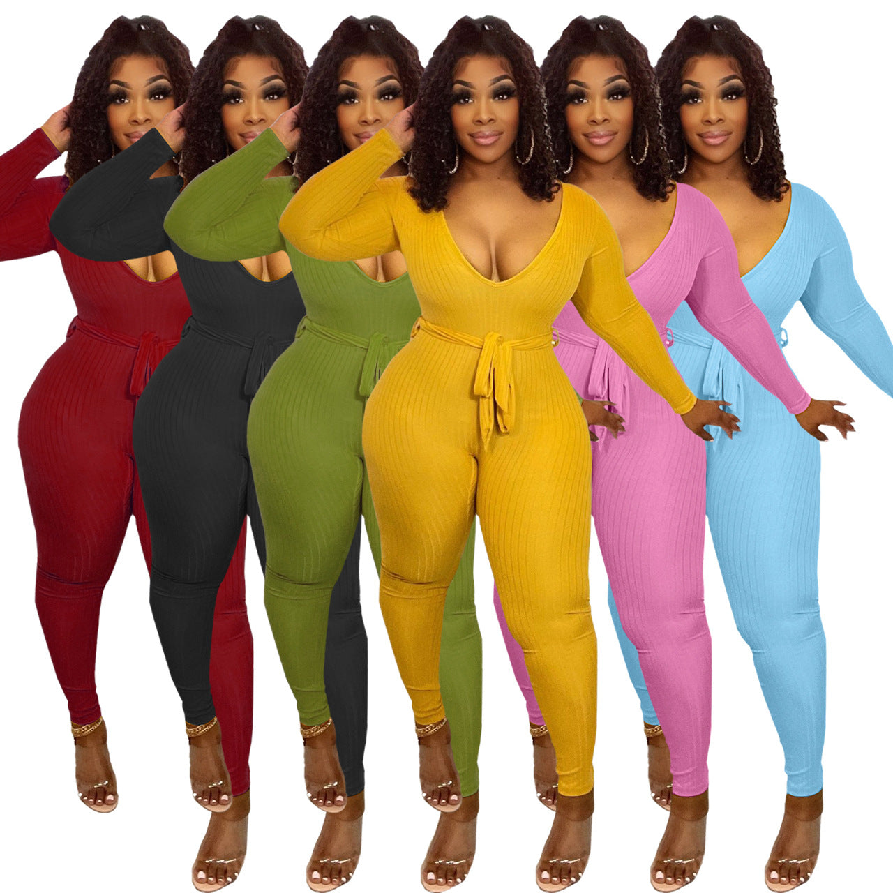 Ribbed Knit Jumpsuit