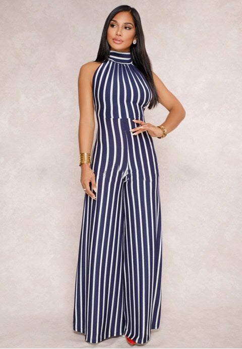 Halter Neck Backless Jumpsuits