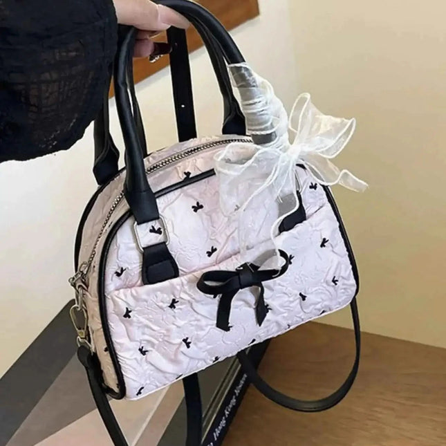 Chic Ruched Bow : Crossbody Bag