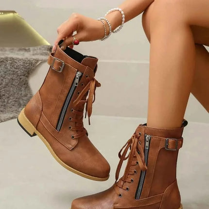 Boot Lover Leather : Lace-Up Boots, , ["H@Y@H@E","Ship From Overseas"], ꫀꪶꫀᧁꪖꪀᥴꫀ꠸ᠻꪗ..