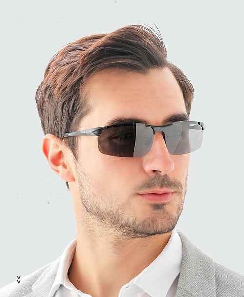 Men Women Polarized Semi-Rimless Driver Rider Sunglasses