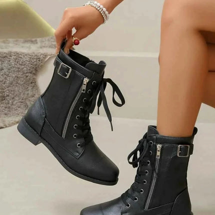 Boot Lover Leather : Lace-Up Boots, , ["H@Y@H@E","Ship From Overseas"], ꫀꪶꫀᧁꪖꪀᥴꫀ꠸ᠻꪗ..