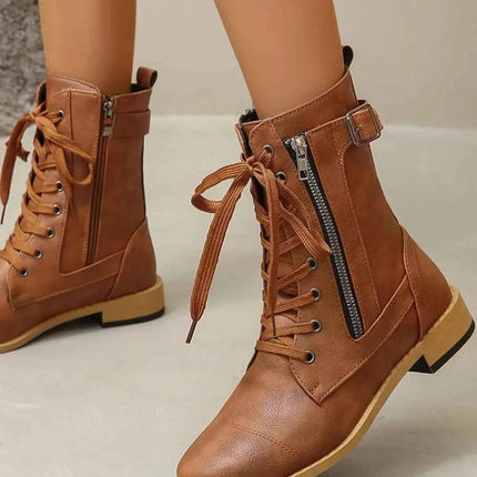 Boot Lover Leather : Lace-Up Boots, , ["H@Y@H@E","Ship From Overseas"], ꫀꪶꫀᧁꪖꪀᥴꫀ꠸ᠻꪗ..